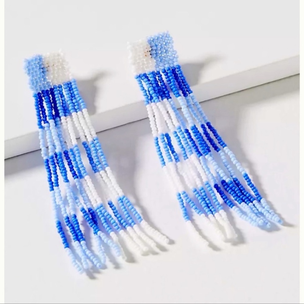 Anthropologie Casa Clara Beaded Tassel Earrings NWT